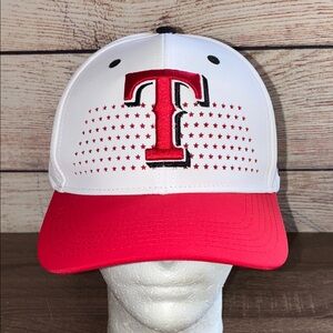 Used Texas Ranger Promo Red and White Baseball Cap by Melonwear